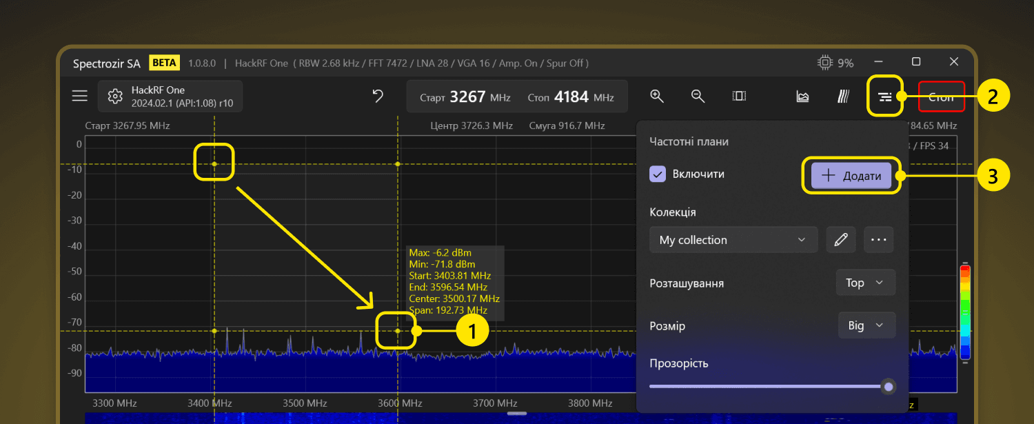 Spectrozir SA - Band Plans manager