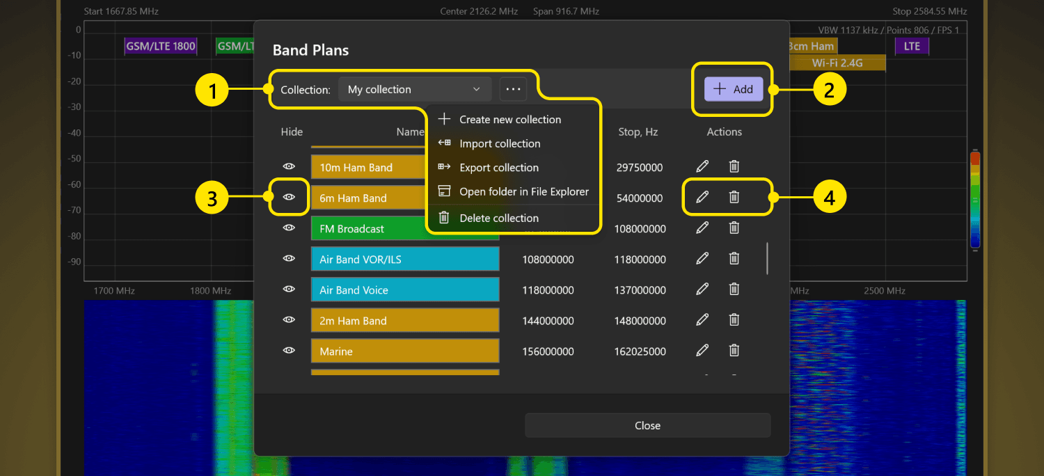 Spectrozir SA - Band Plans manager