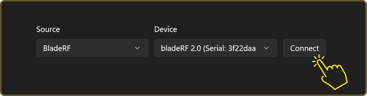 Spectrozir - Connect to bladeRF