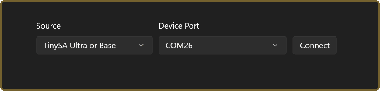 Spectrozir SA - Connect to tinySA